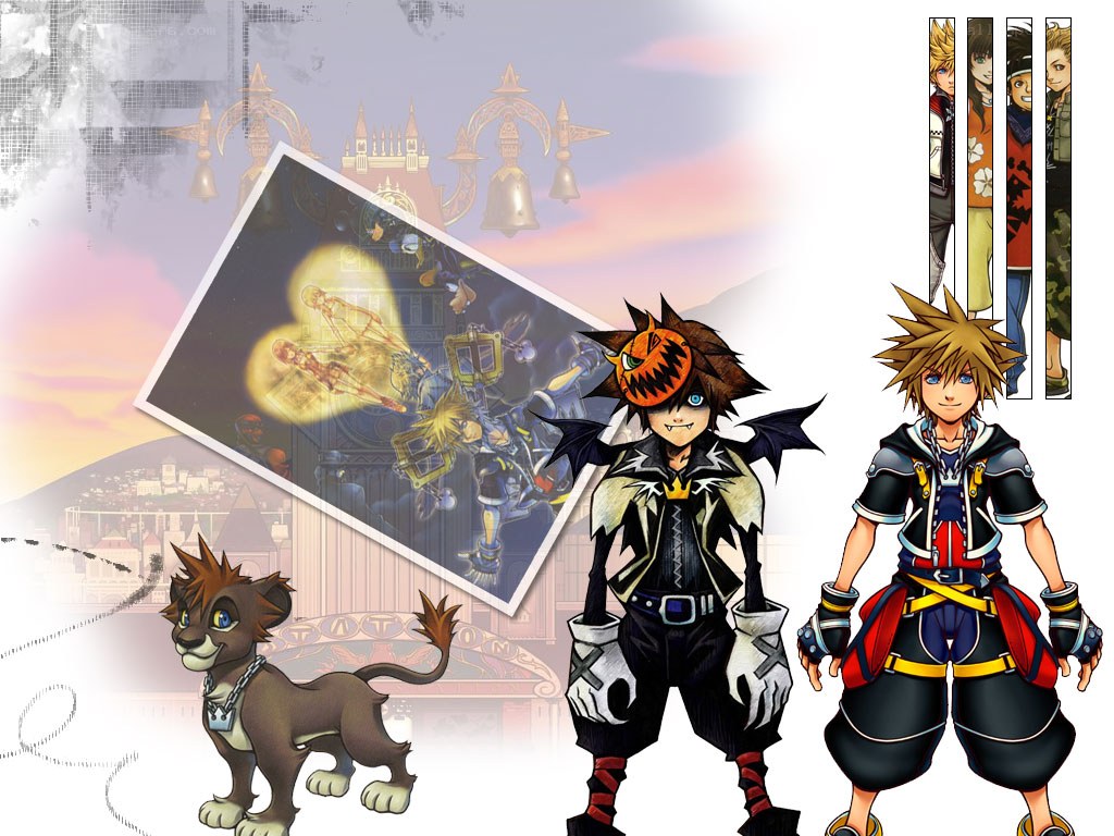 Kingdom Hearts characters and scenes
