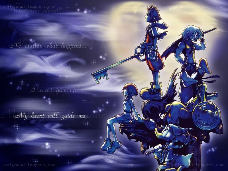 Kingdom Hearts characters at night