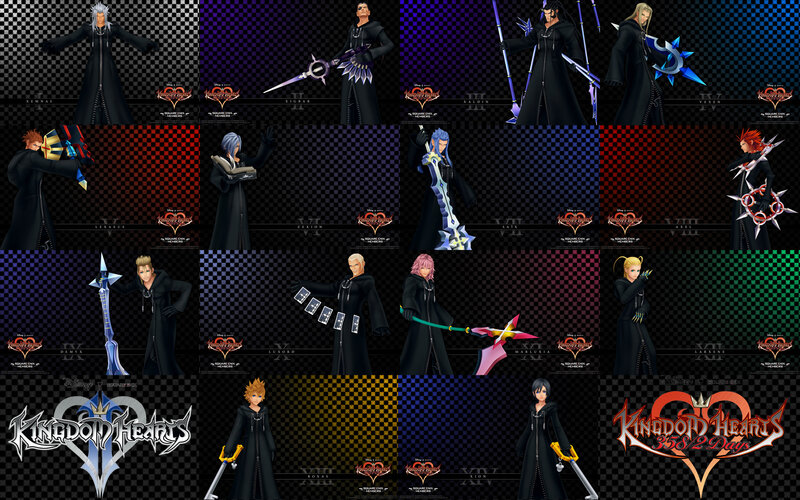 Kingdom Hearts Characters — Black, Dramatic, Digital Art
