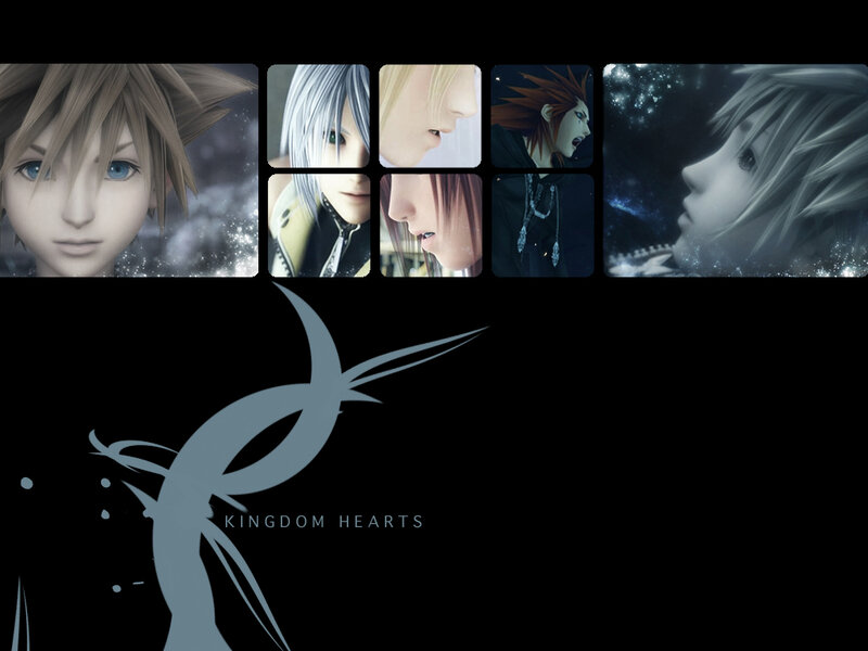Kingdom Hearts Characters — Black, Dramatic, Night, Digital Art, Faces