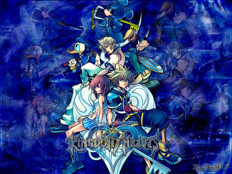 Kingdom Hearts Characters — Blue, Dramatic, Digital Art