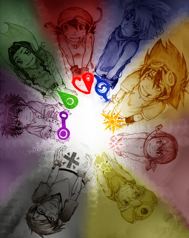 Kingdom Hearts characters circle