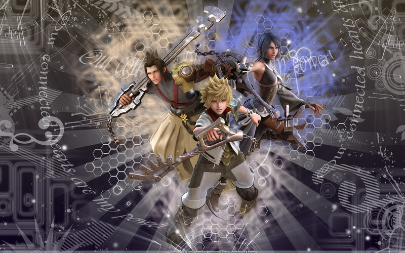 Kingdom Hearts characters in action