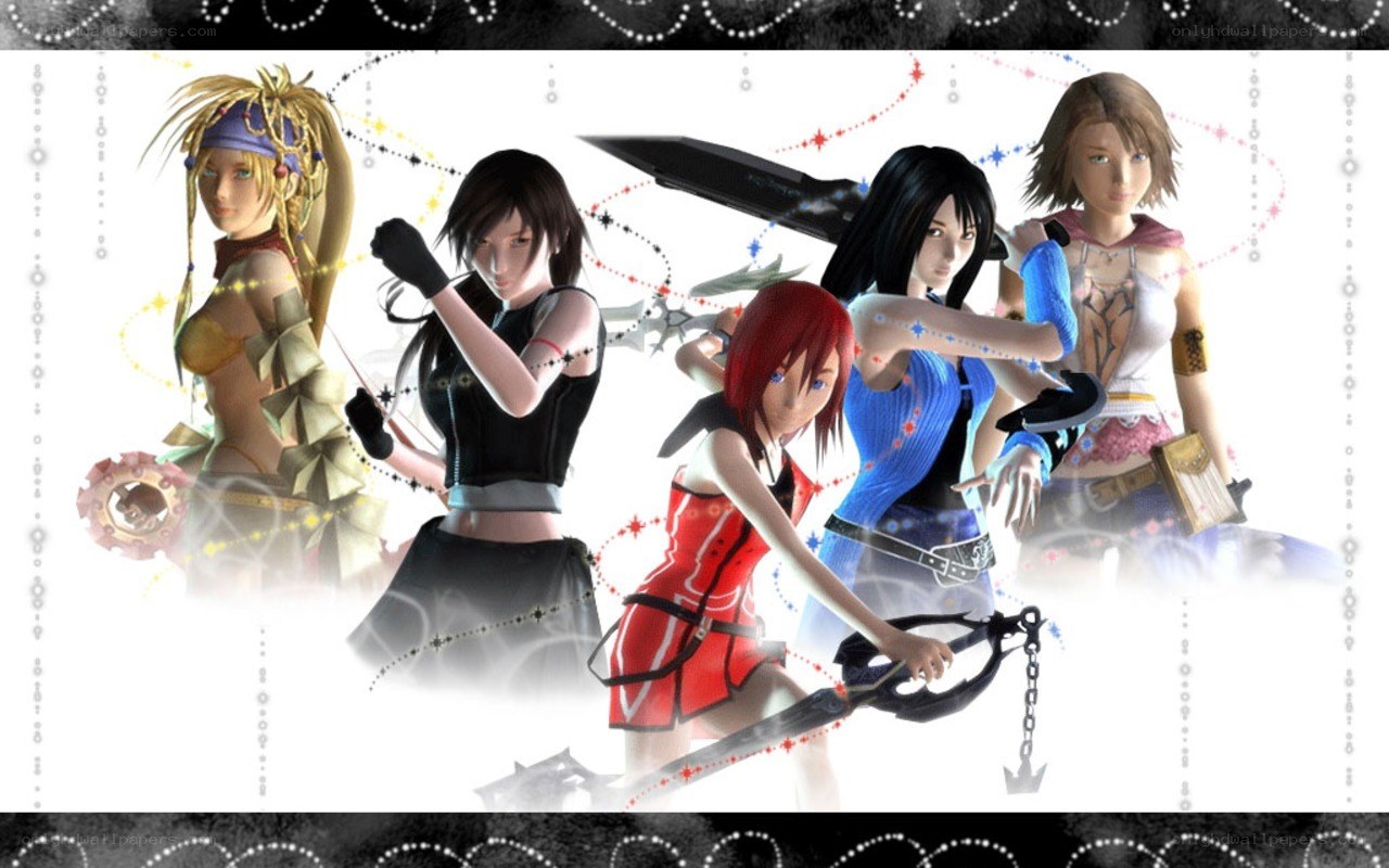 Kingdom Hearts characters in action