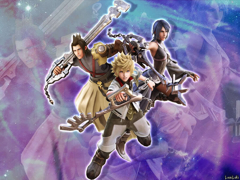 Kingdom Hearts characters in action