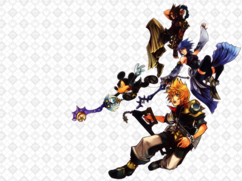 Kingdom Hearts characters in action