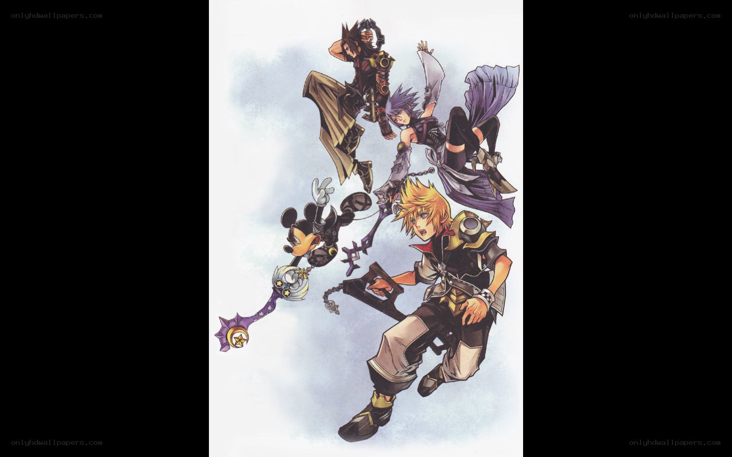 Kingdom Hearts characters in action