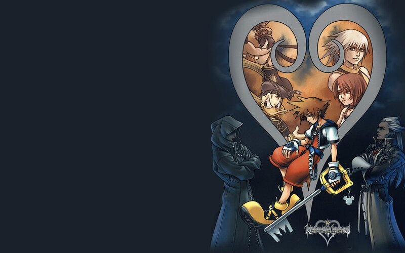 Kingdom Hearts characters in heart
