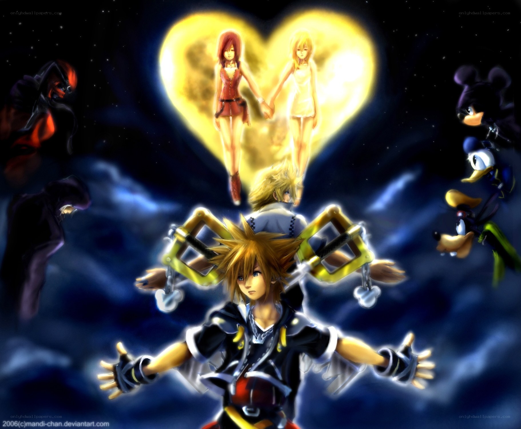 Kingdom Hearts characters in space