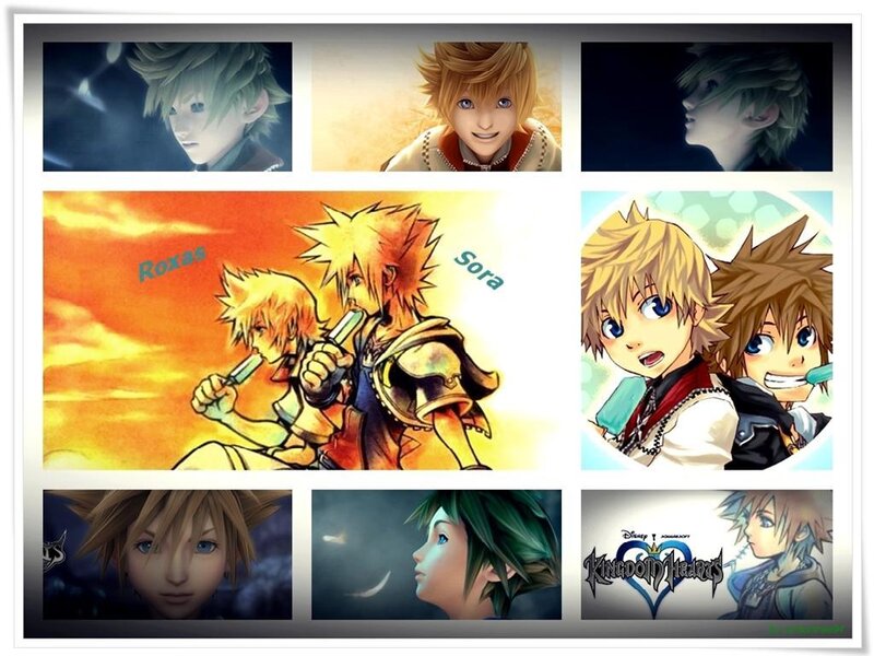 Kingdom Hearts Characters — Orange, Dramatic, Sunset