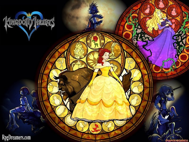 Kingdom Hearts stained glass art