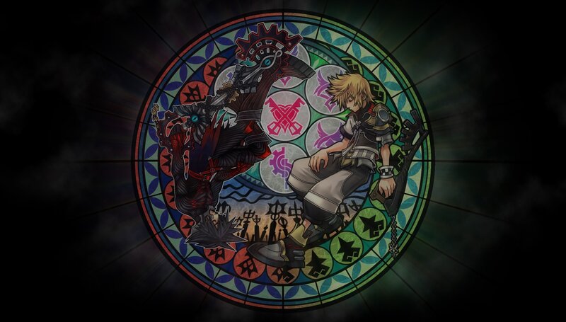 Kingdom Hearts stained glass artwork