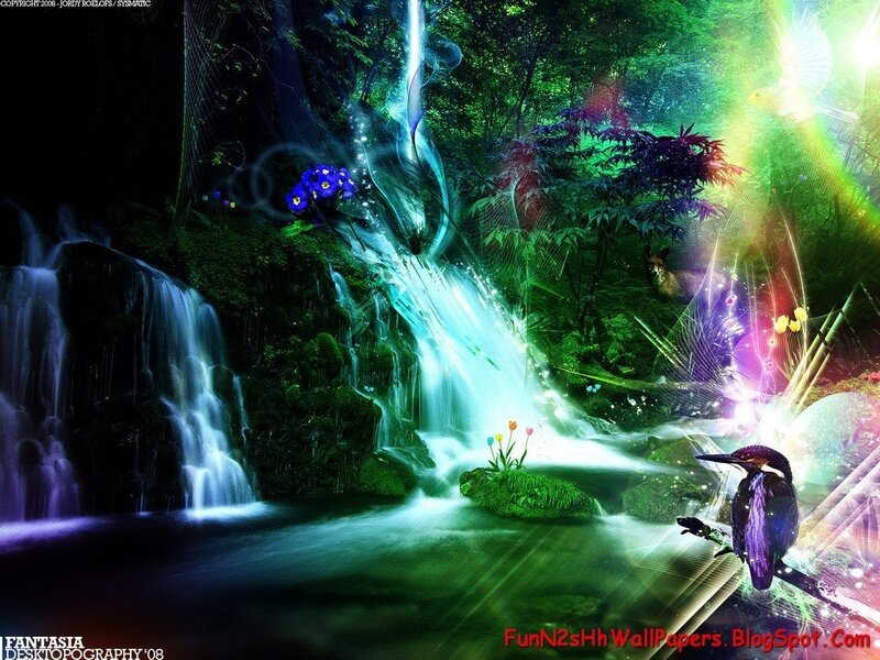 Kingfisher by Waterfall — Green