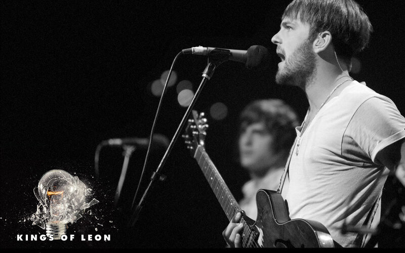 Kings of Leon performing on stage