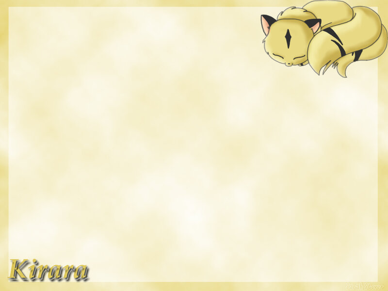 Kirara sleeping on parchment
