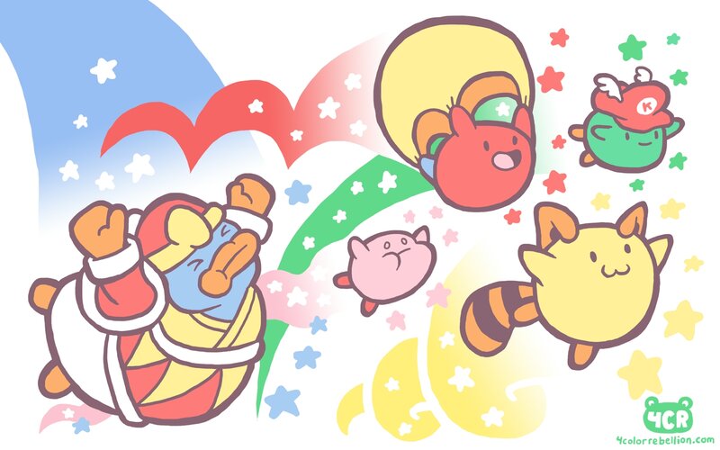 Kirby and Friends Flying