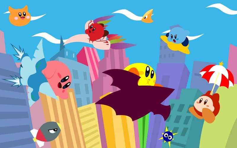 Kirby and Friends in City