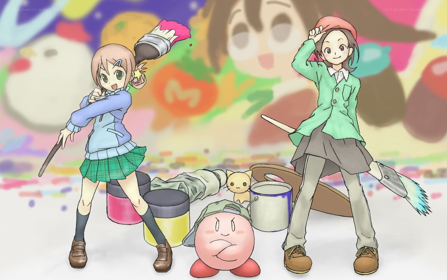 Kirby and friends painting