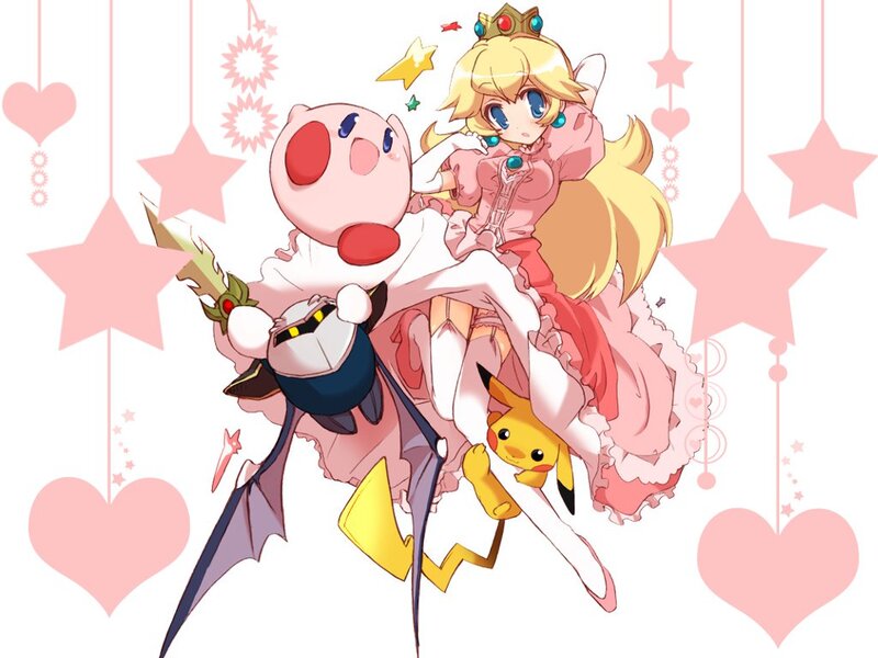 Kirby and Princess Peach