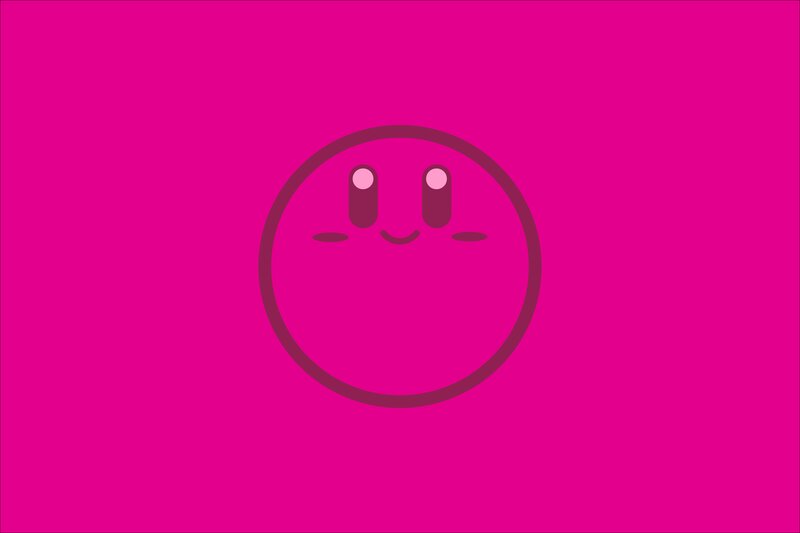 Kirby Character Face — Magenta