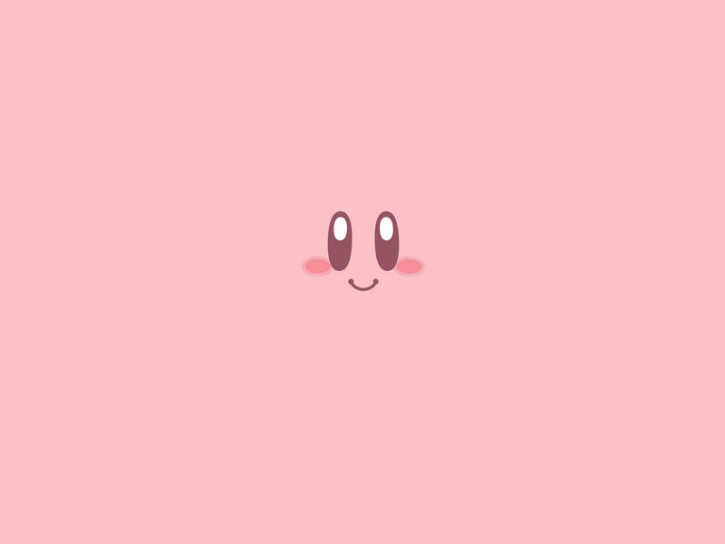 Kirby Character Face — Pink, Calm
