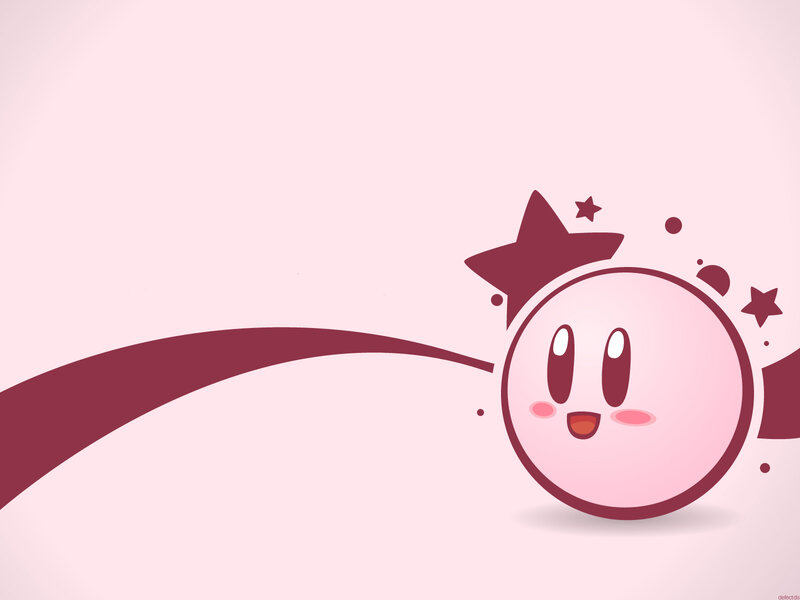 Kirby character on pink background