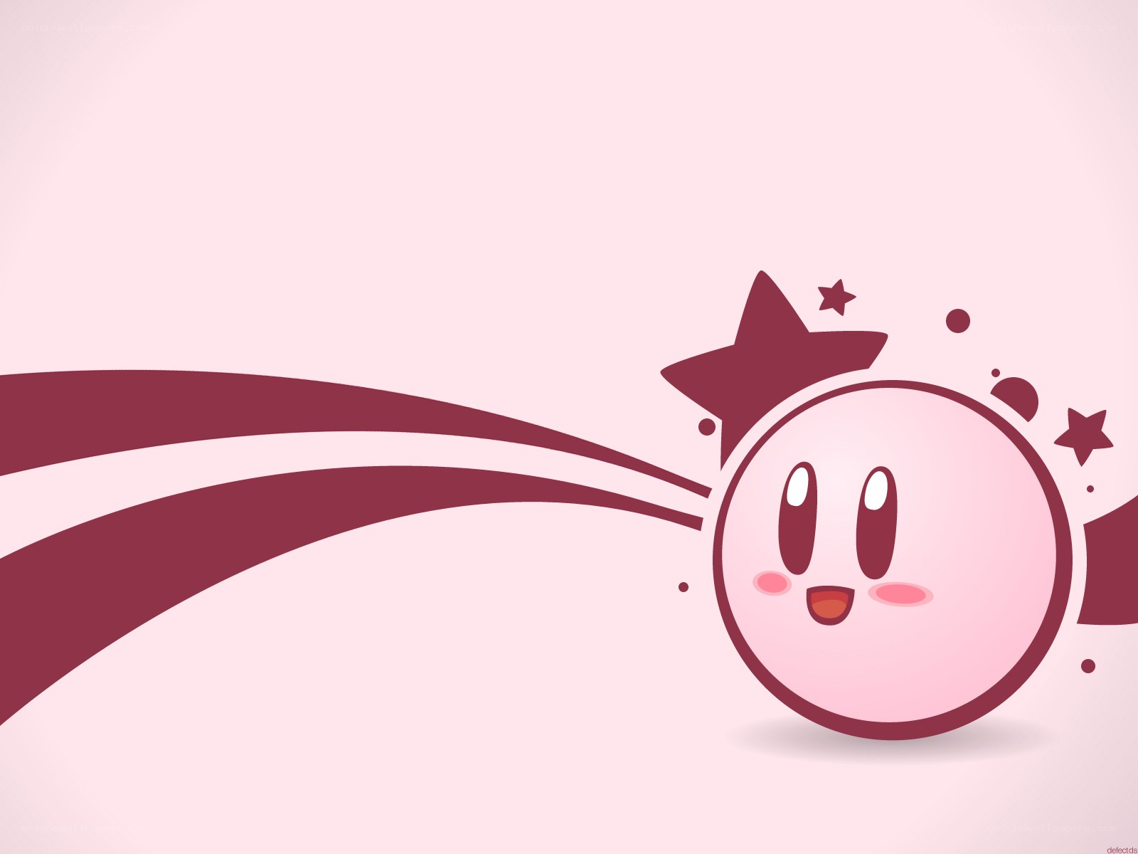 Kirby character on pink background
