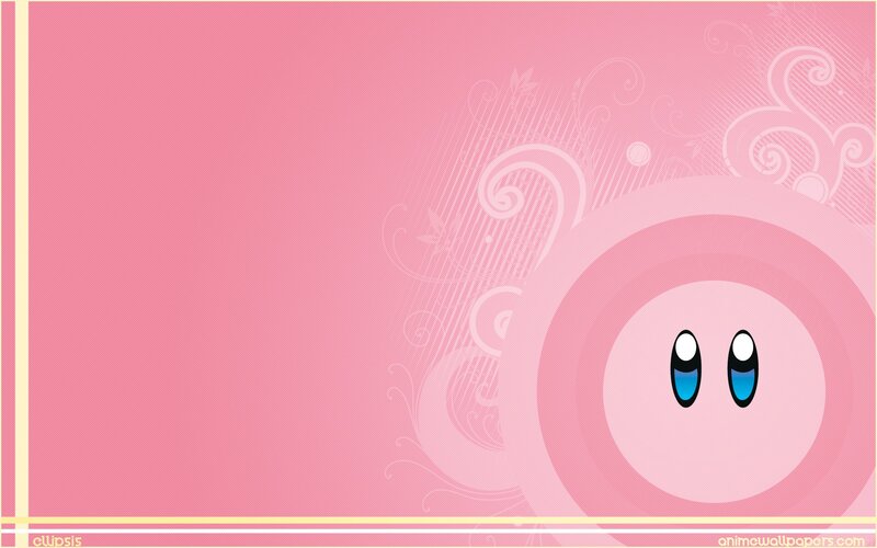 Kirby eyes on pink background