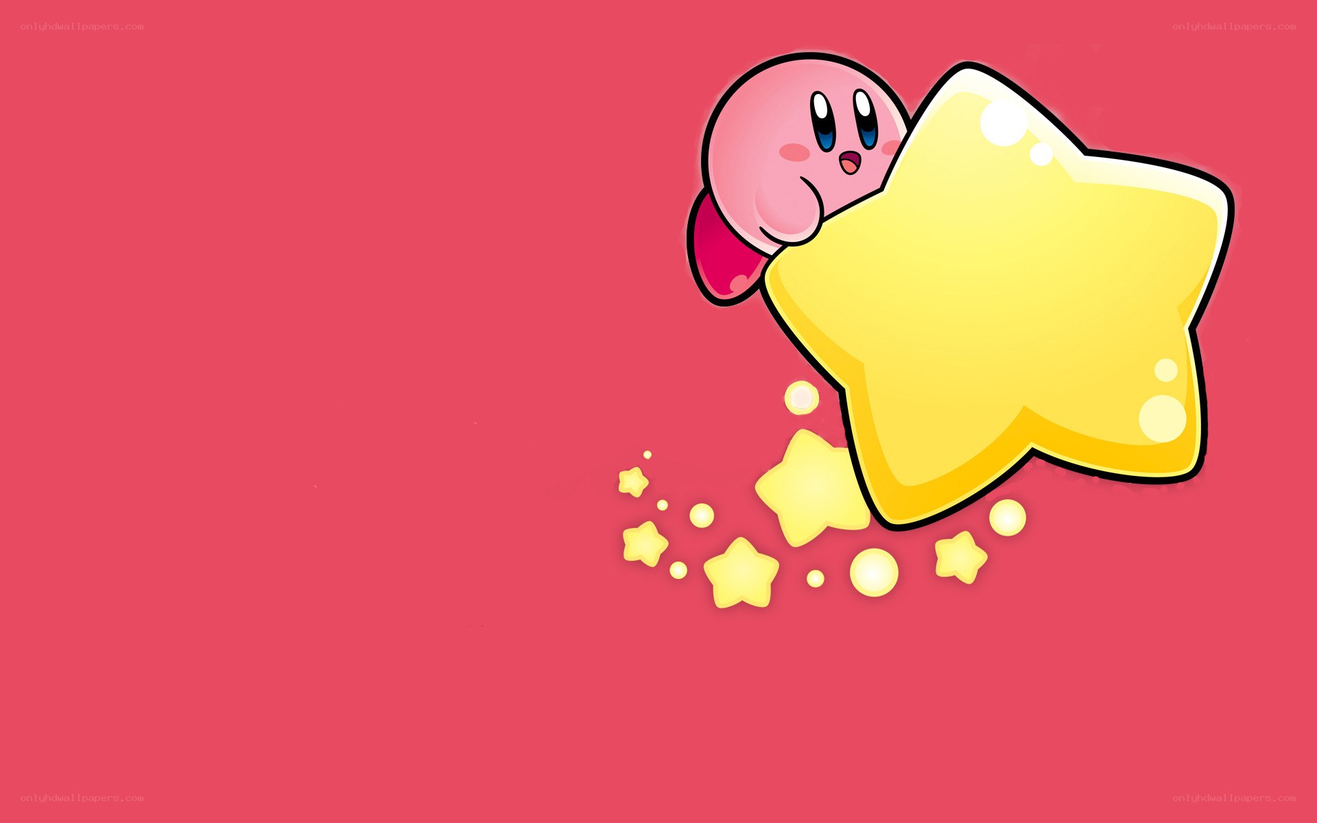 Kirby holding a star