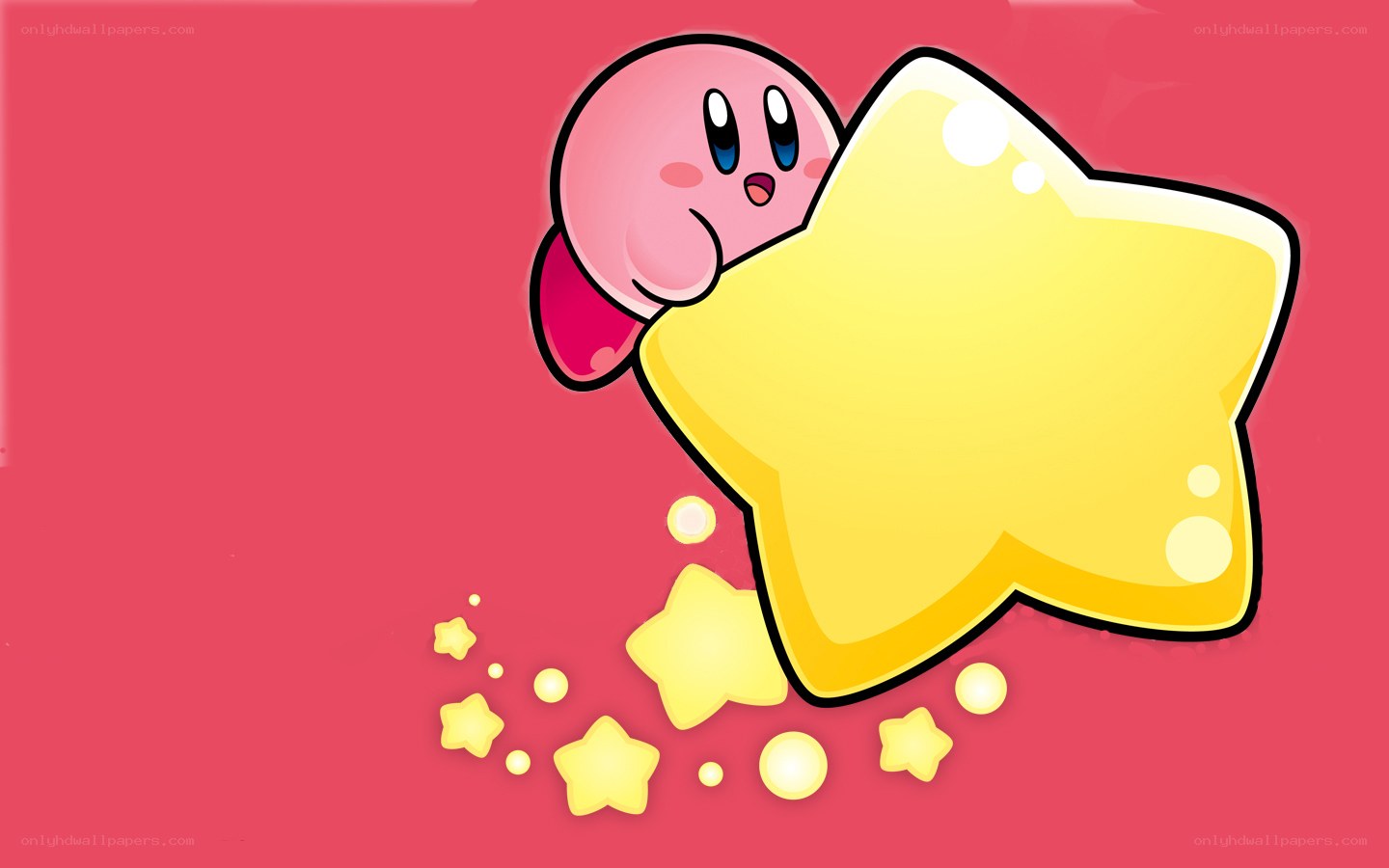Kirby holding a star