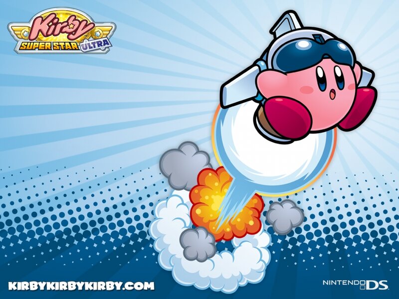Kirby in a jetpack