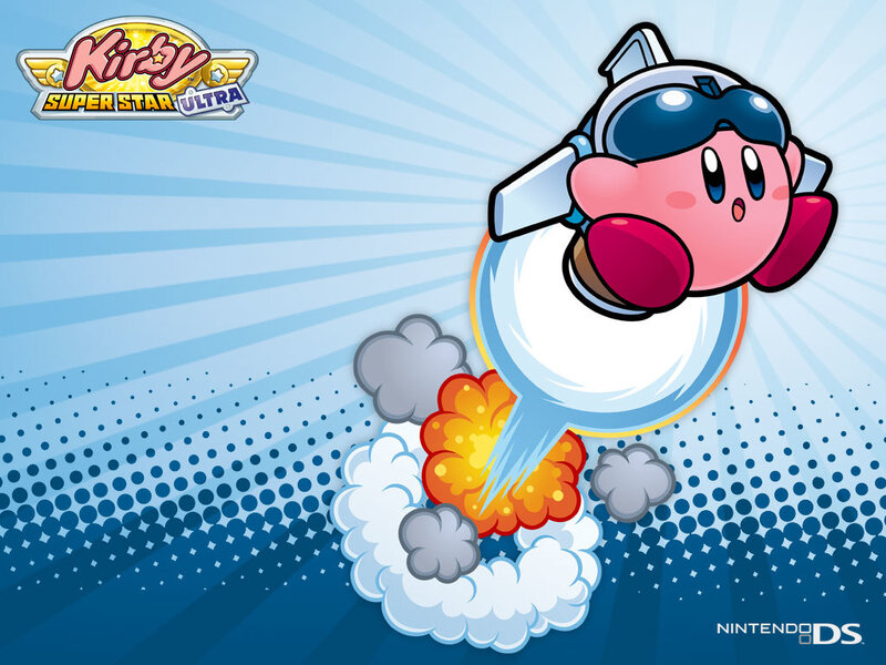 Kirby in a jetpack