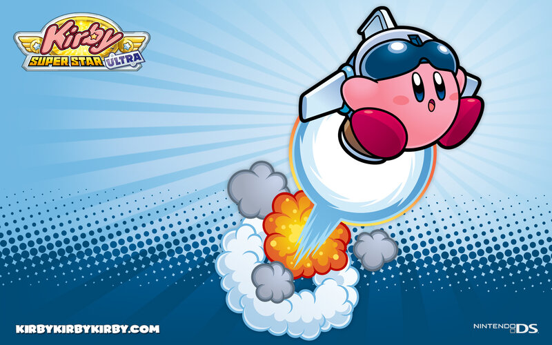 Kirby in a jetpack