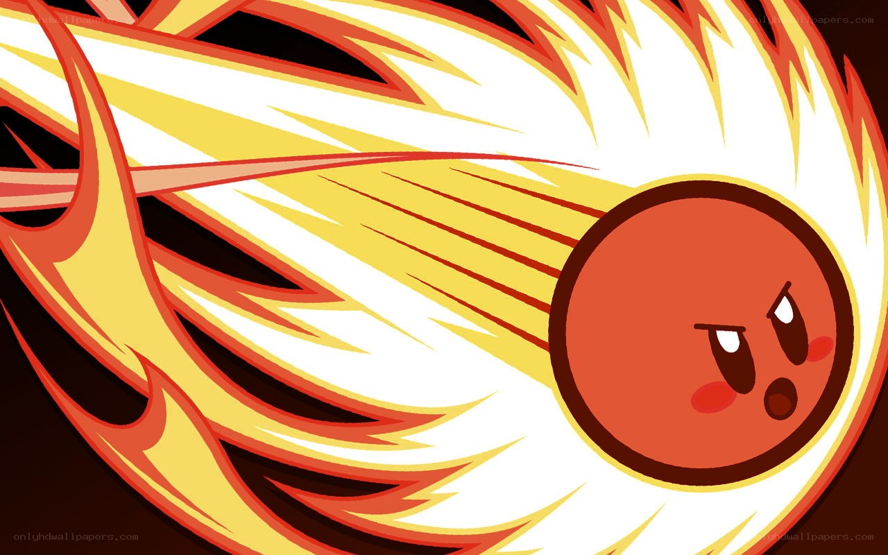 Kirby in fire form