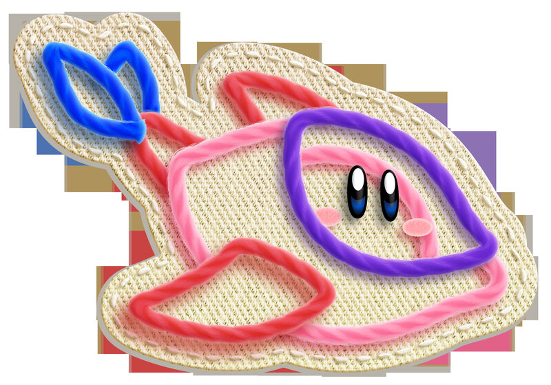 Kirby knitted patch