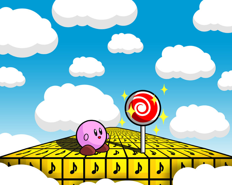 Kirby on a Musical Platform