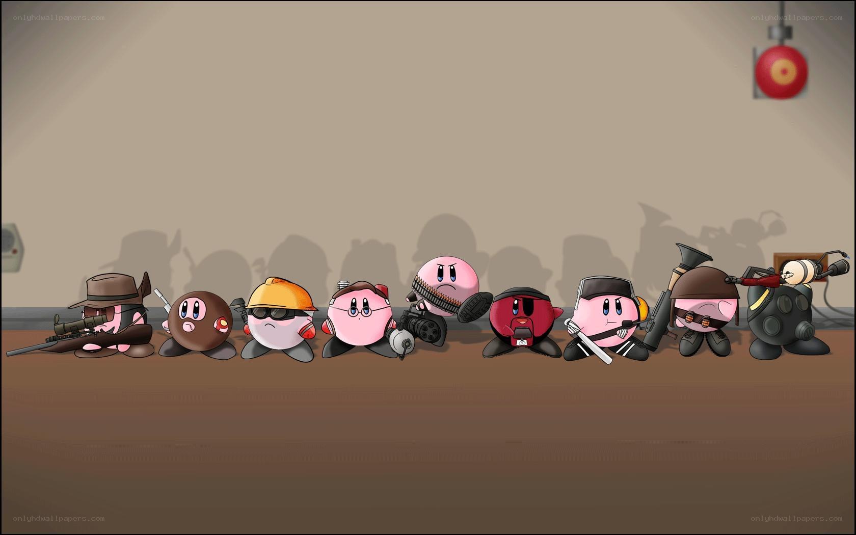 Kirby soldiers in combat gear