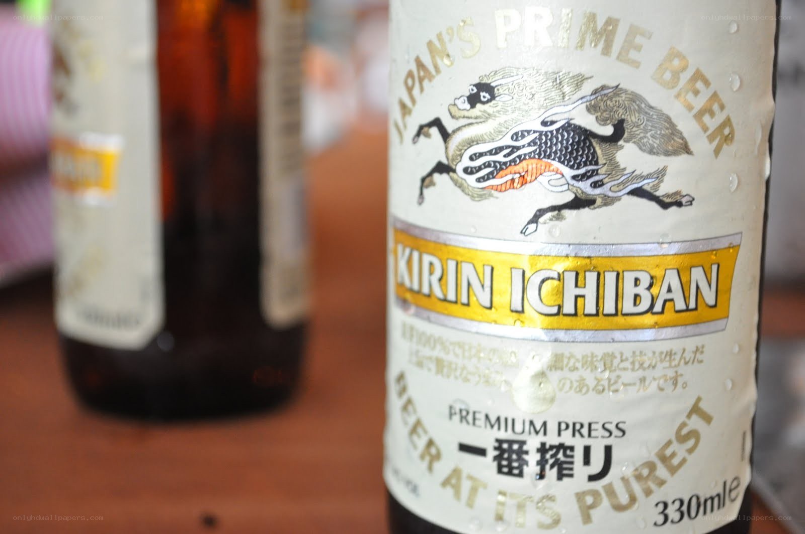 Kirin Ichiban beer bottle