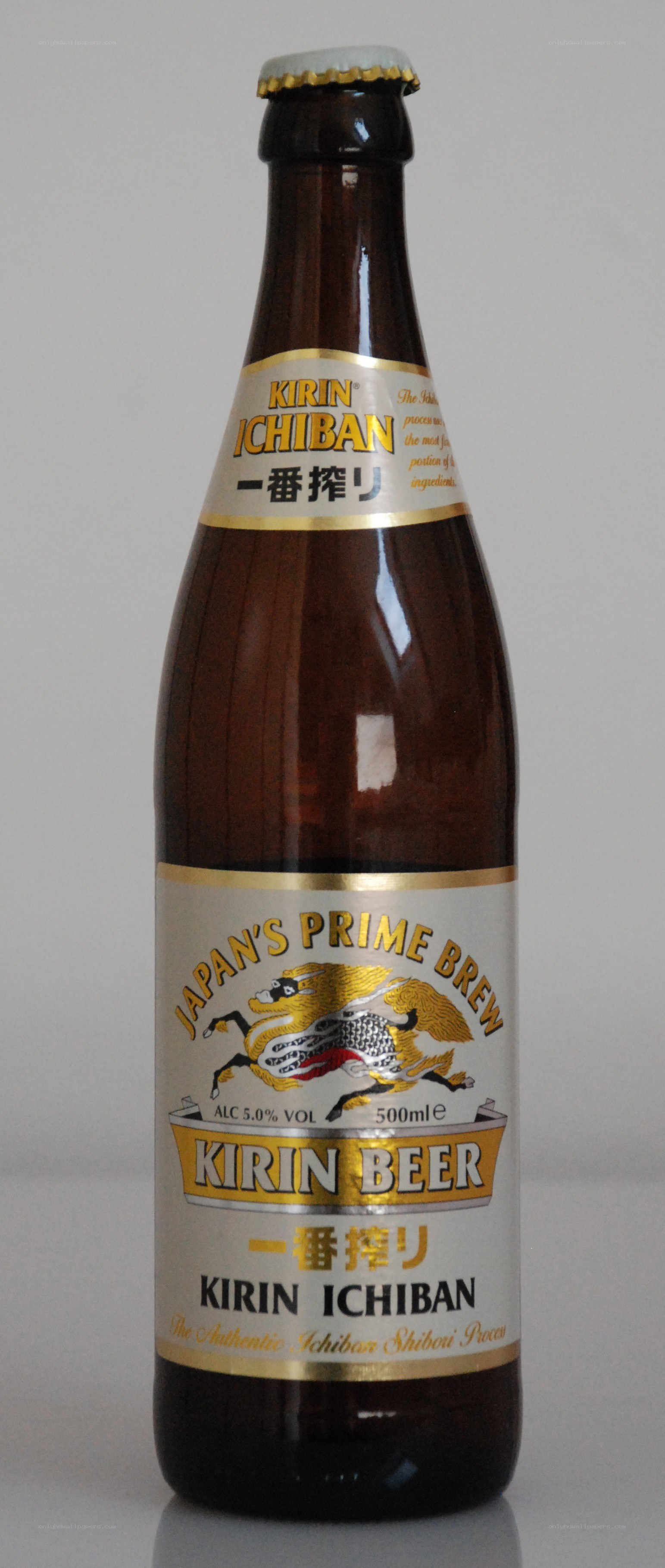 Kirin Ichiban beer bottle