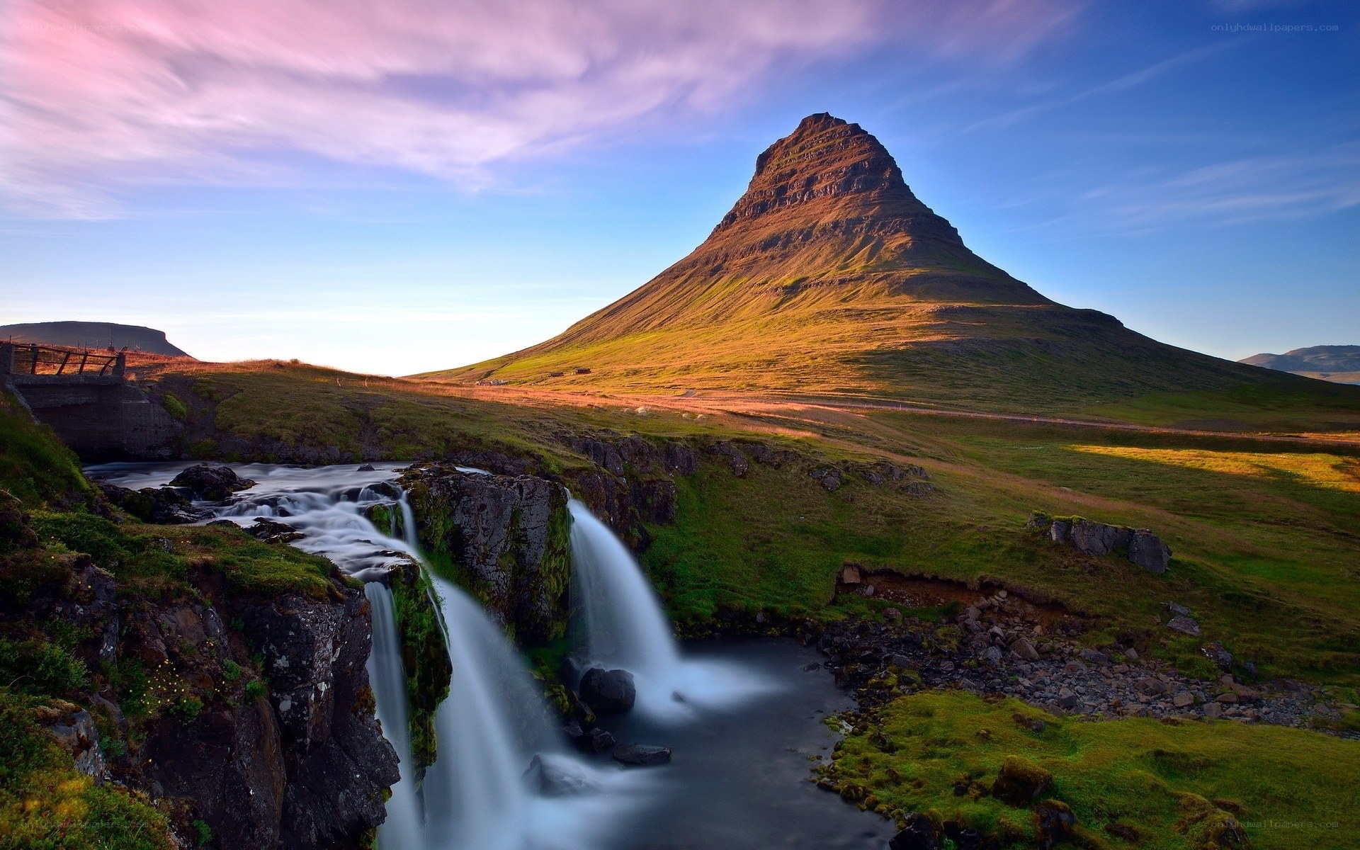 Kirkjufell mountain and waterfall