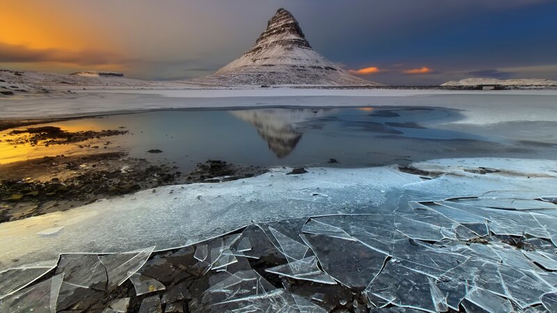 Kirkjufell Mountain — Blue, Dramatic