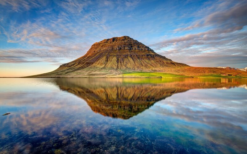 Kirkjufell Mountain — Blue, Serene