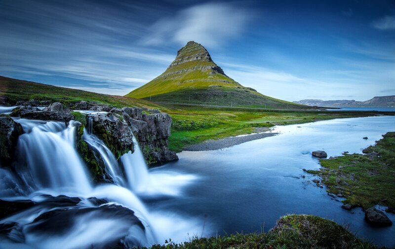 Kirkjufell Mountain — Blue