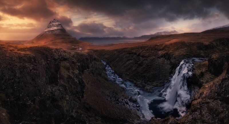 Kirkjufell Mountain — Brown