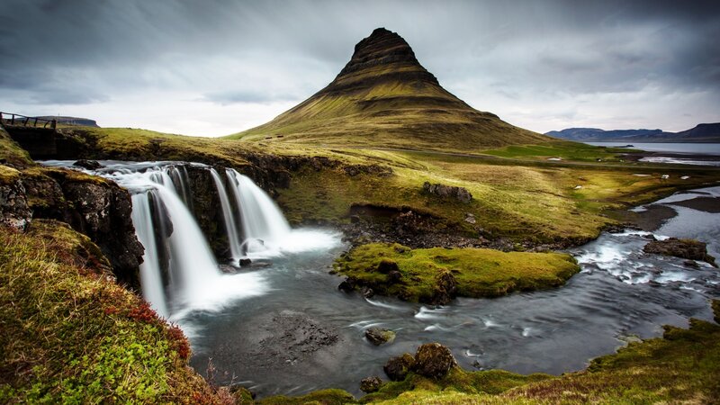 Kirkjufell Mountain — Green, Dramatic, Afternoon