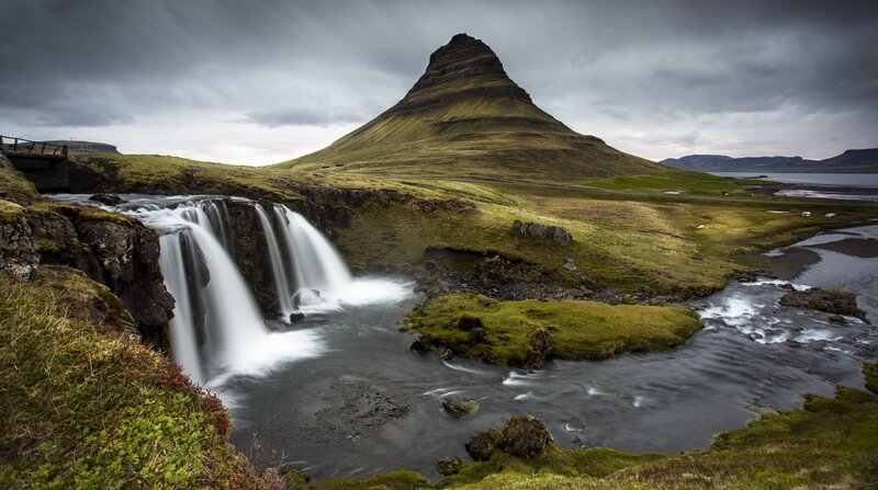Kirkjufell Mountain — Green, Dramatic