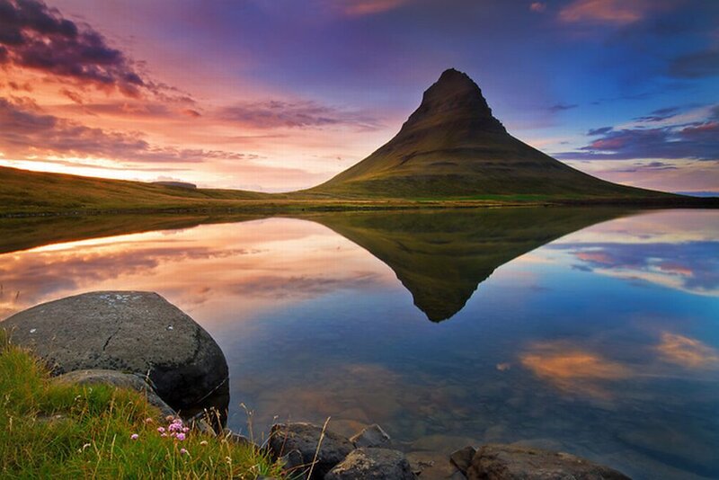 Kirkjufell Mountain — Purple