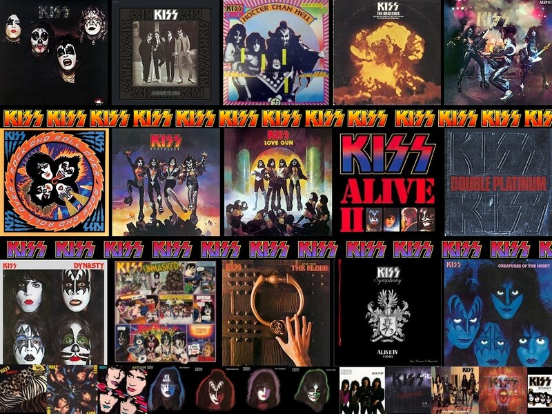 Kiss album covers collage