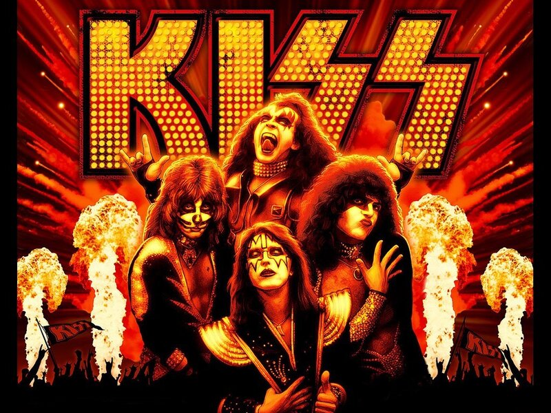 KISS band concert poster