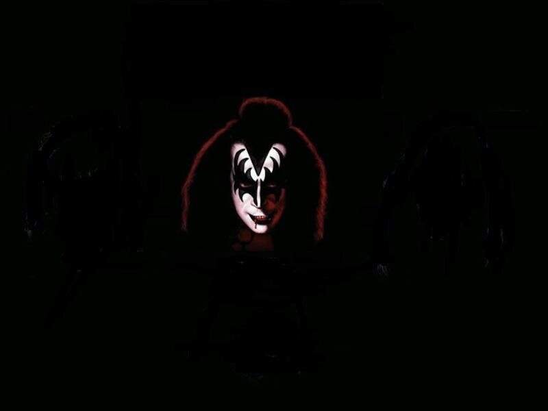 KISS band member in makeup
